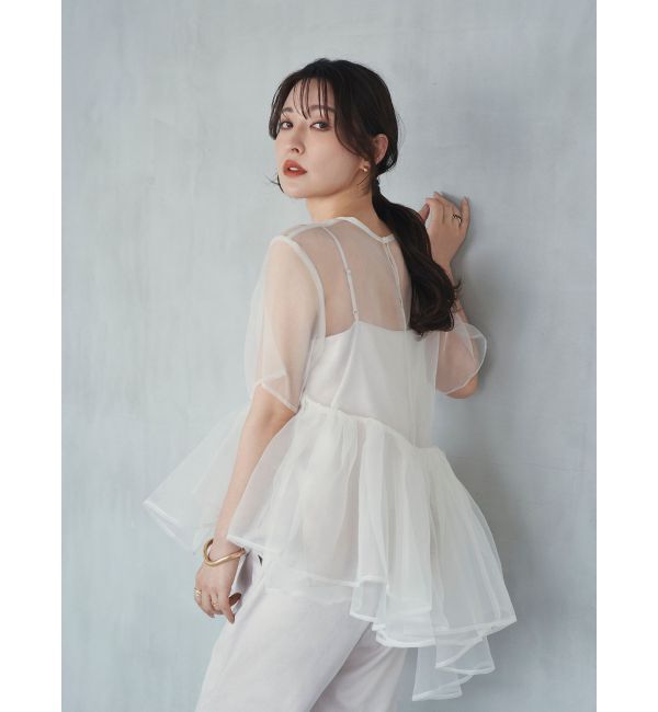 ELENDEEK「【yuumi&times;ELENDEEK】CAMI SET ASYMMETRY BL」|シャツ・ブラウス|