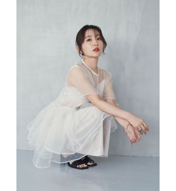 ELENDEEK「【yuumi&times;ELENDEEK】TUCK WIDE FLARE PT」|その他|アイボリー