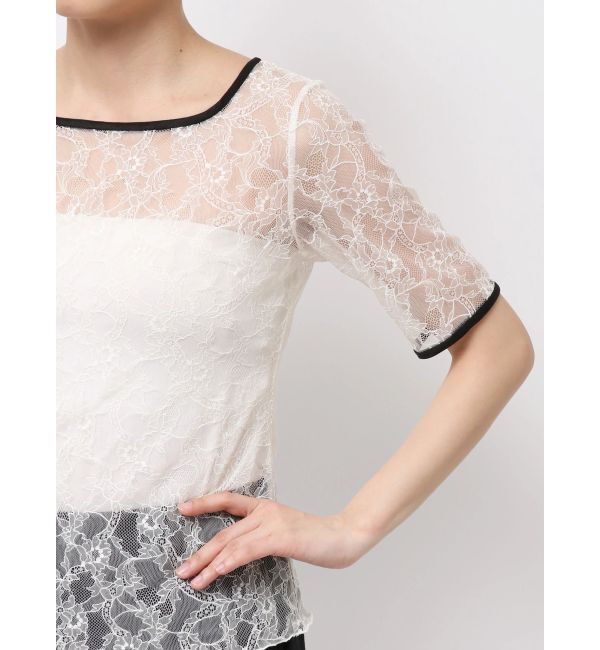 ELENDEEK「【yuumi&times;ELENDEEK】LACE TRIM CS」|Tシャツ・カットソー|