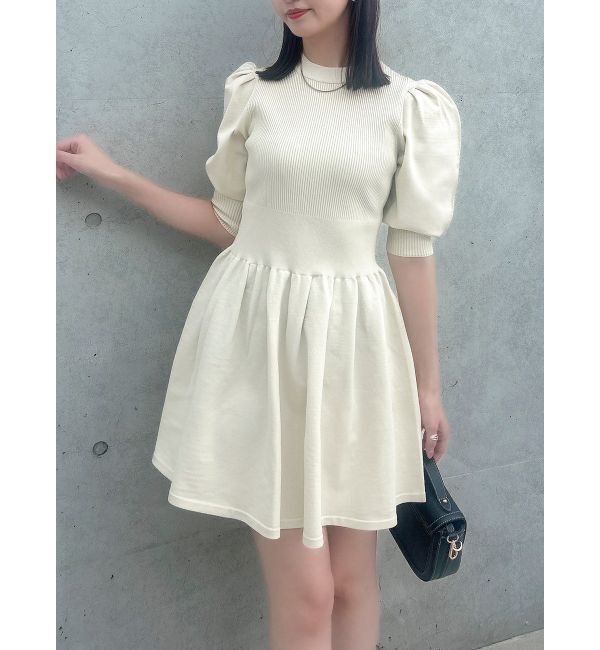 dazzlin「ホールガーメントミニワンピース」|ワンピース|オフホワイト