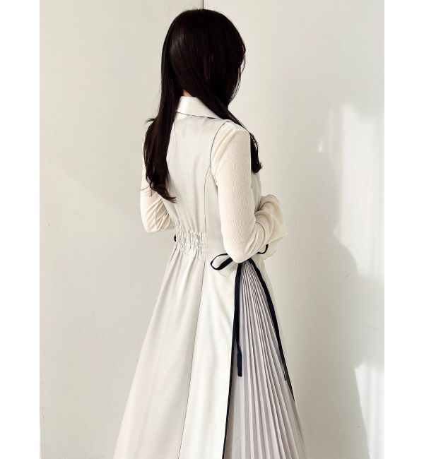 dazzlin「【新色あり】サイドプリーツテーラーワンピース」|ワンピース|