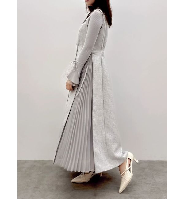 dazzlin「【新色あり】サイドプリーツテーラーワンピース」|ワンピース|