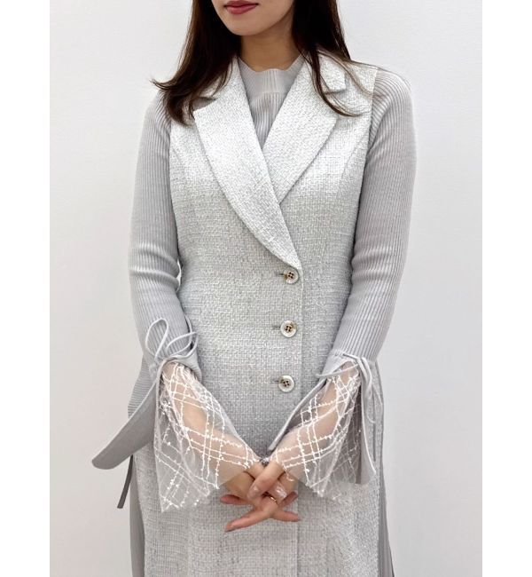 dazzlin「【新色あり】サイドプリーツテーラーワンピース」|ワンピース|