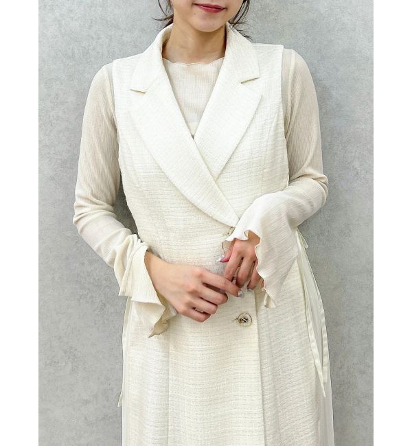 dazzlin「【新色あり】サイドプリーツテーラーワンピース」|ワンピース|