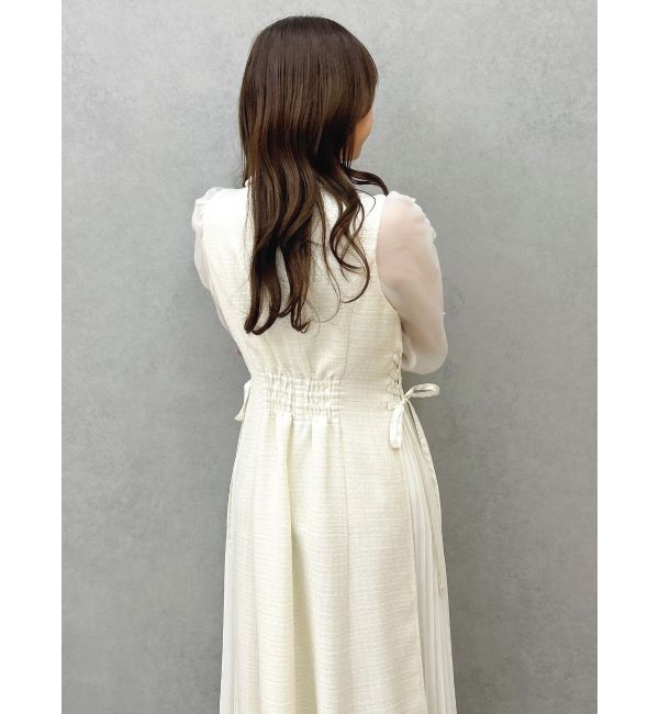 dazzlin「【新色あり】サイドプリーツテーラーワンピース」|ワンピース|
