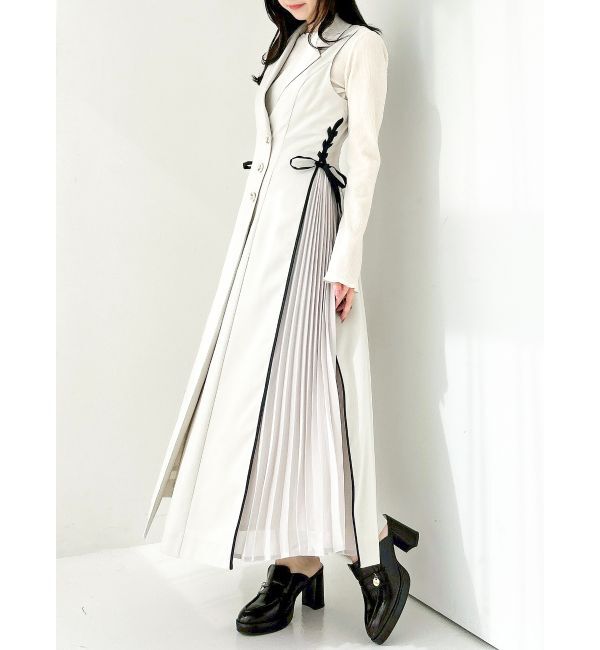 dazzlin「【新色あり】サイドプリーツテーラーワンピース」|ワンピース|