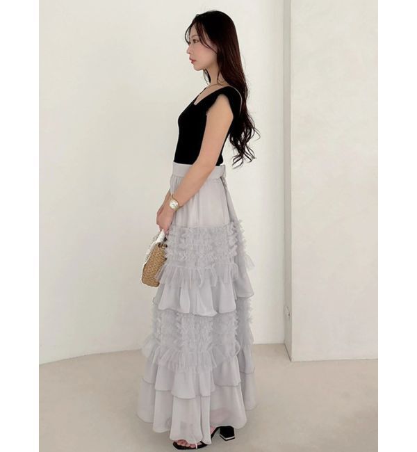 MERCURYDUO「アシメカッティングリブニット」|ニット・セーター|