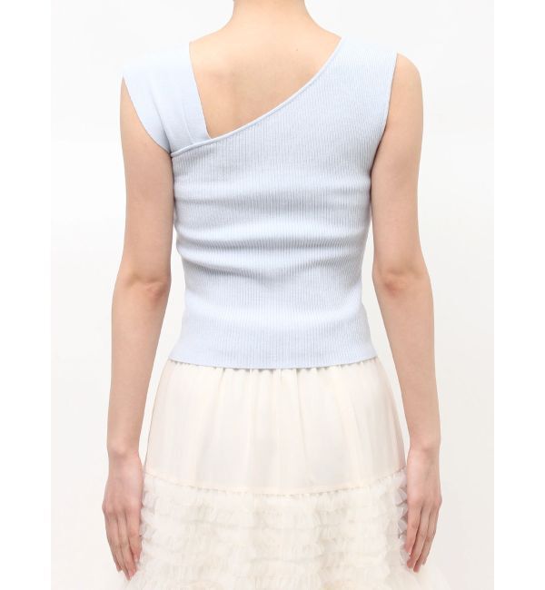 MERCURYDUO「アシメカッティングリブニット」|ニット・セーター|