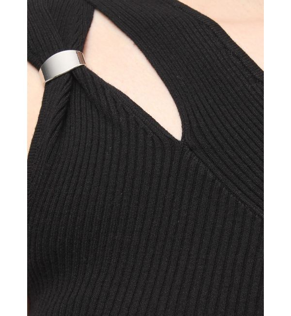 MERCURYDUO「アシメカッティングリブニット」|ニット・セーター|