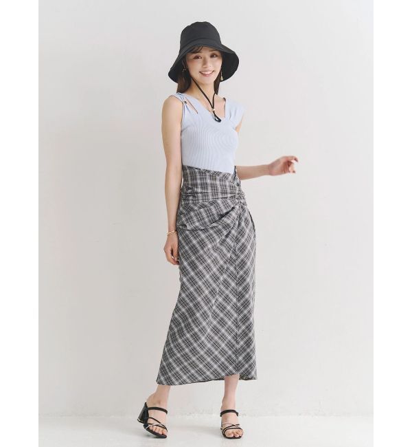 MERCURYDUO「アシメカッティングリブニット」|ニット・セーター|