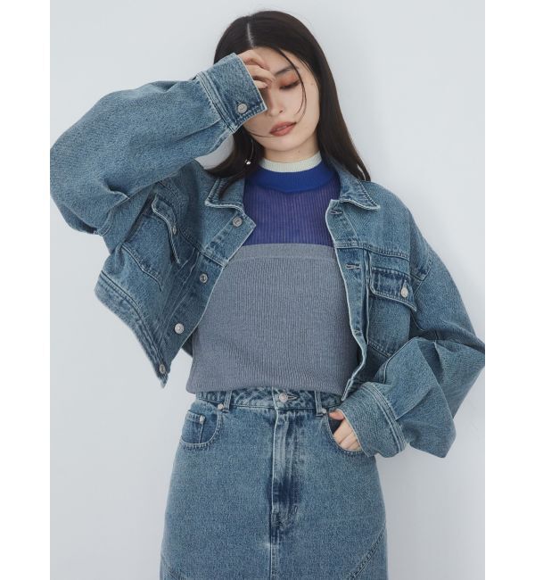 MURUA「ショートデニムジャケット【セットアップ着用可】」|デニムジャケット|