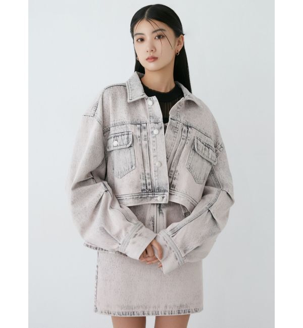 MURUA「ショートデニムジャケット【セットアップ着用可】」|デニムジャケット|