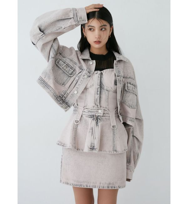 MURUA「ショートデニムジャケット【セットアップ着用可】」|デニムジャケット|