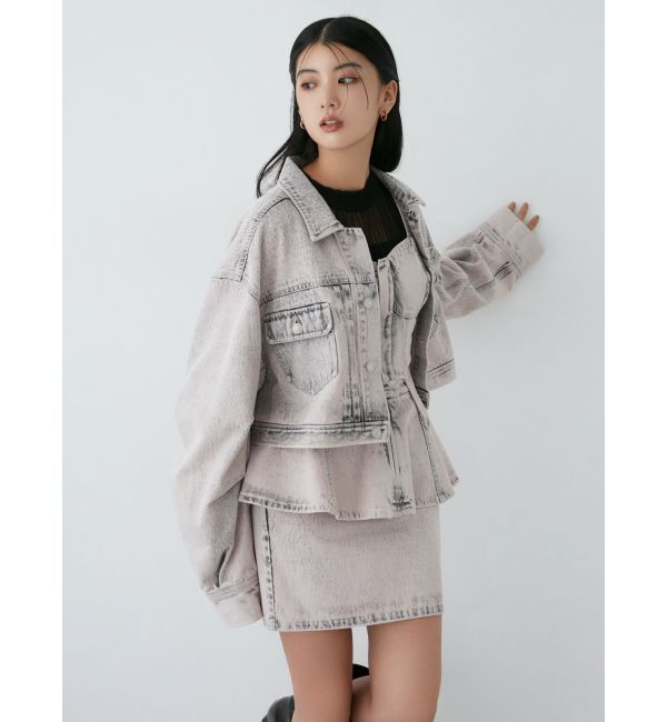 MURUA「ショートデニムジャケット【セットアップ着用可】」|デニムジャケット|