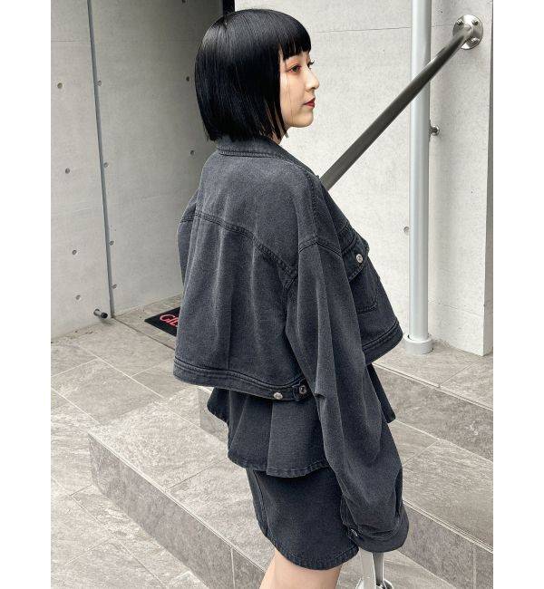 MURUA「ショートデニムジャケット【セットアップ着用可】」|デニムジャケット|