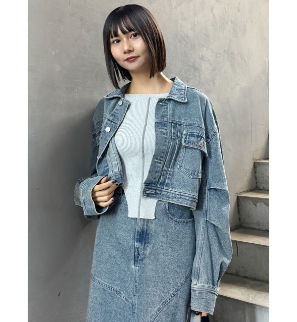 MURUA「ショートデニムジャケット【セットアップ着用可】」|デニムジャケット|