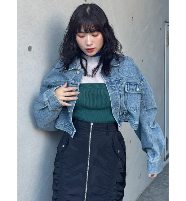 MURUA「ショートデニムジャケット【セットアップ着用可】」|デニムジャケット|