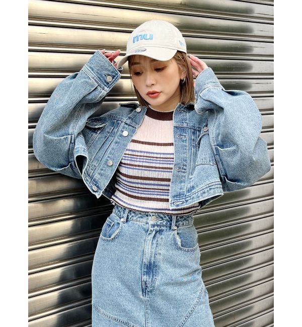 MURUA「ショートデニムジャケット【セットアップ着用可】」|デニムジャケット|