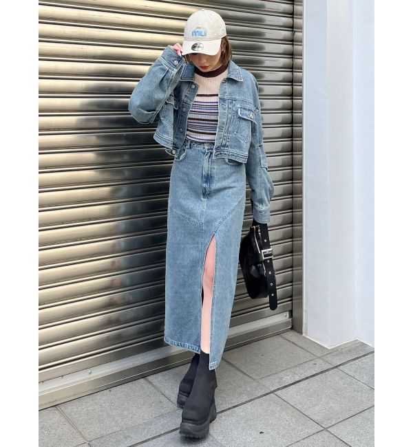 MURUA「ショートデニムジャケット【セットアップ着用可】」|デニムジャケット|