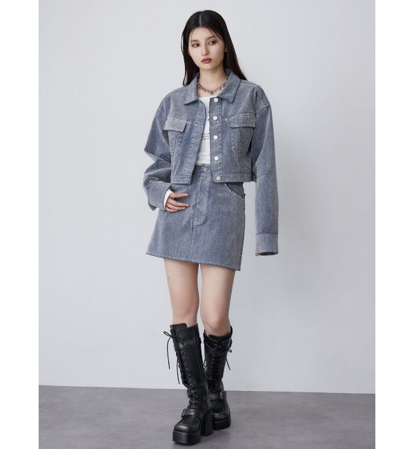 MURUA「フロッキーデニムジャケット」|デニムジャケット|