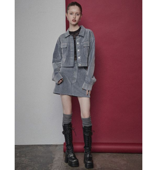 MURUA「フロッキーデニムジャケット」|デニムジャケット|