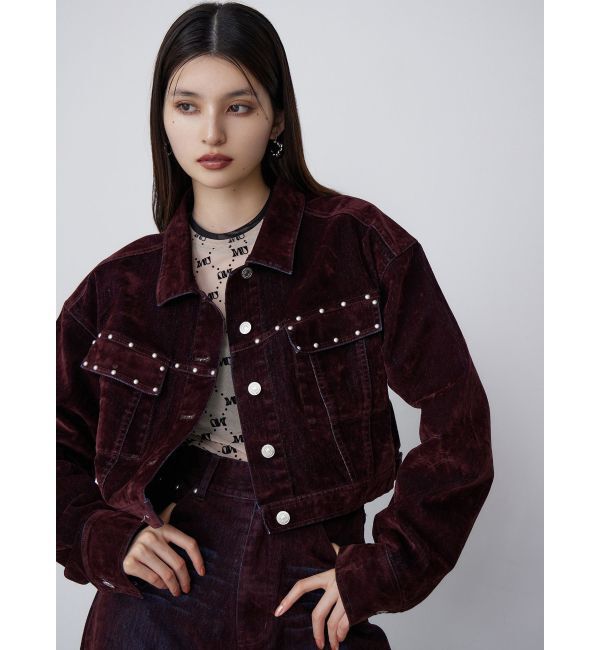 MURUA「フロッキーデニムジャケット」|デニムジャケット|