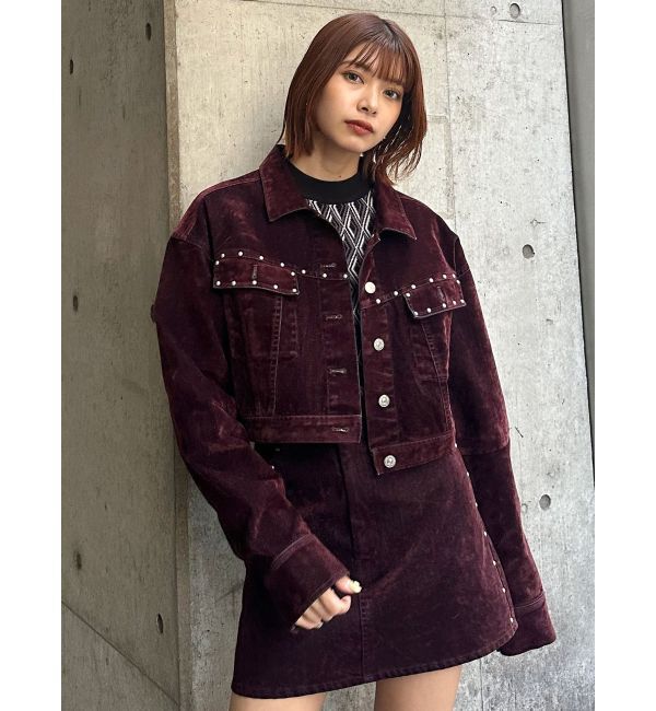 MURUA「フロッキーデニムジャケット」|デニムジャケット|