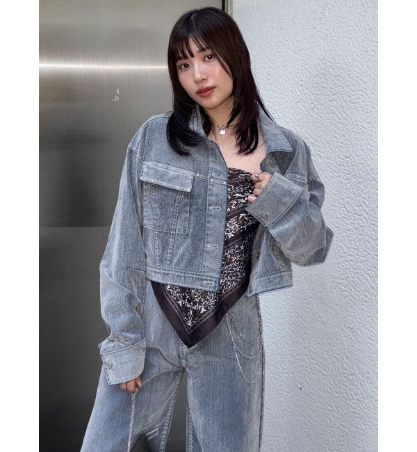 MURUA「フロッキーデニムジャケット」|デニムジャケット|