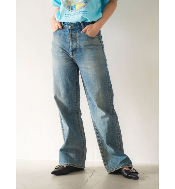 Ungrid「ハイウエストルーズストレートデニム」|デニム|