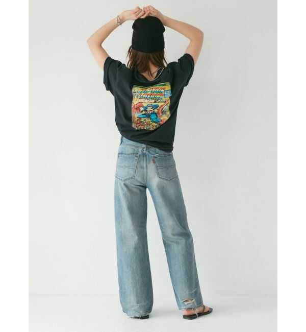 Ungrid「ハイウエストルーズストレートデニム」|デニム|