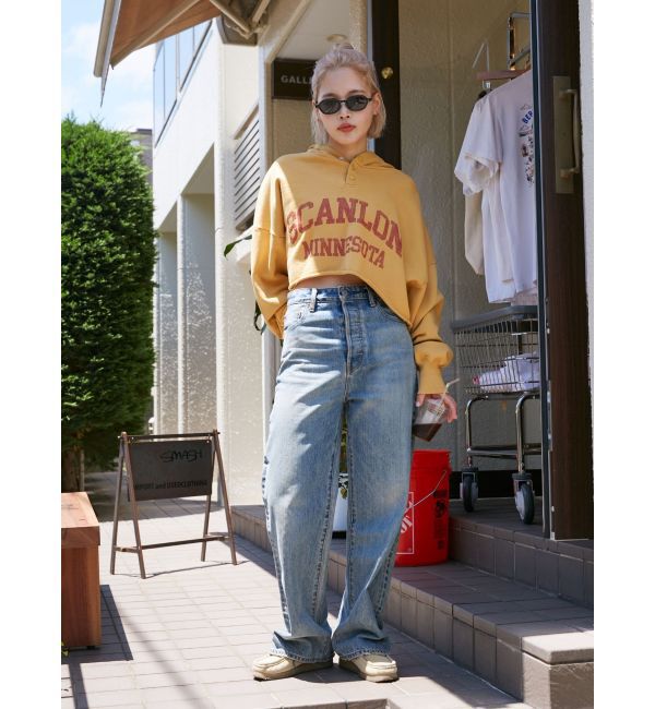 Ungrid「ハイウエストルーズストレートデニム」|デニム|