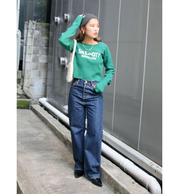 Ungrid「ハイウエストルーズストレートデニム」|デニム|