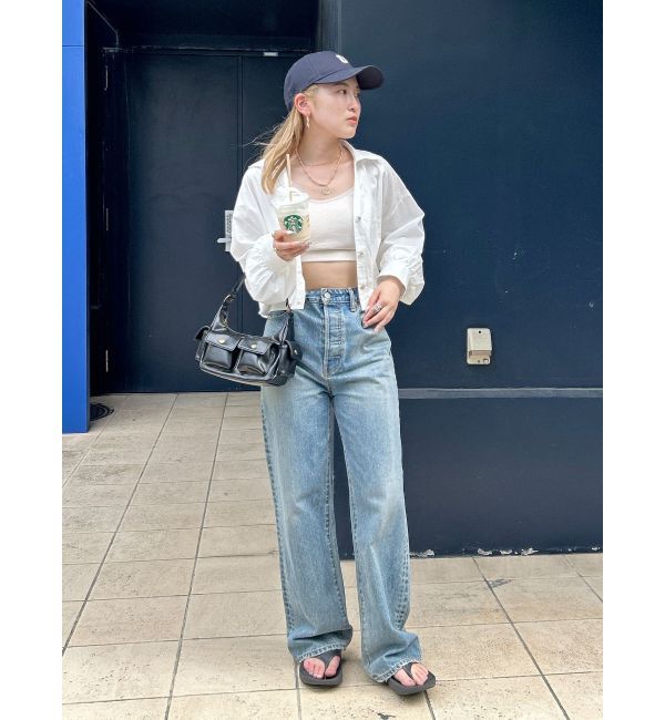Ungrid「ハイウエストルーズストレートデニム」|デニム|