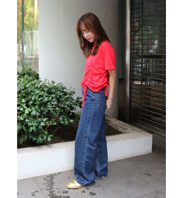 Ungrid「ハイウエストルーズストレートデニム」|デニム|