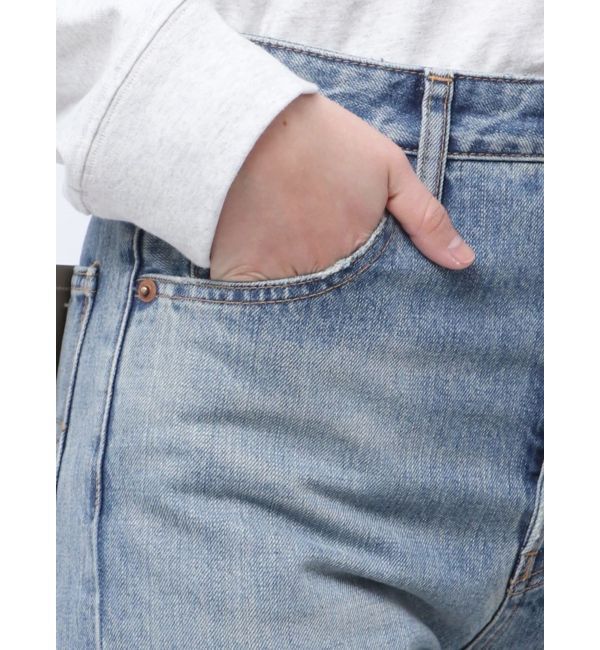 Ungrid「ハイウエストルーズストレートデニム」|デニム|
