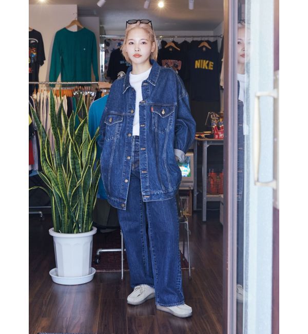 Ungrid「ハイウエストルーズストレートデニム」|デニム|