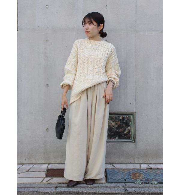 Ungrid「【WEB限定】パッチワークケーブルニット」|ニット・セーター|