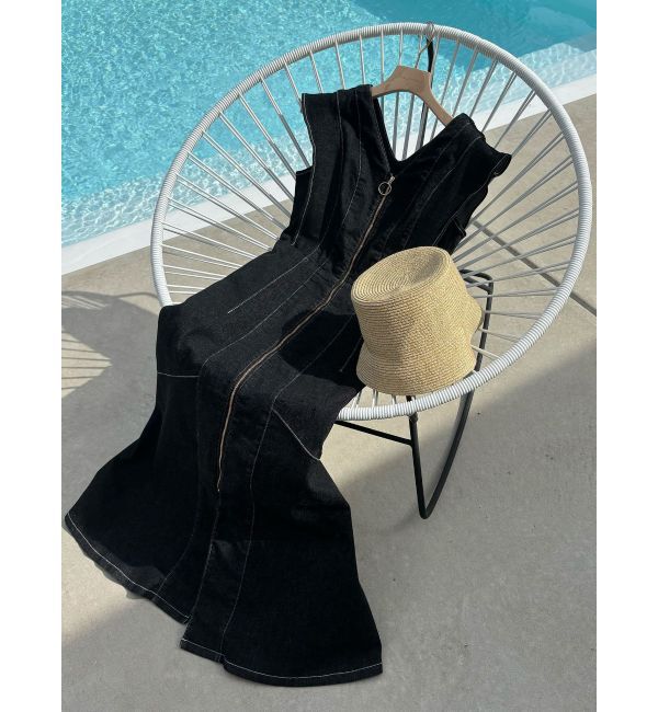 LAGUNAMOON「【Leeコラボ】フレアスリーブデニムワンピース」|ワンピース|