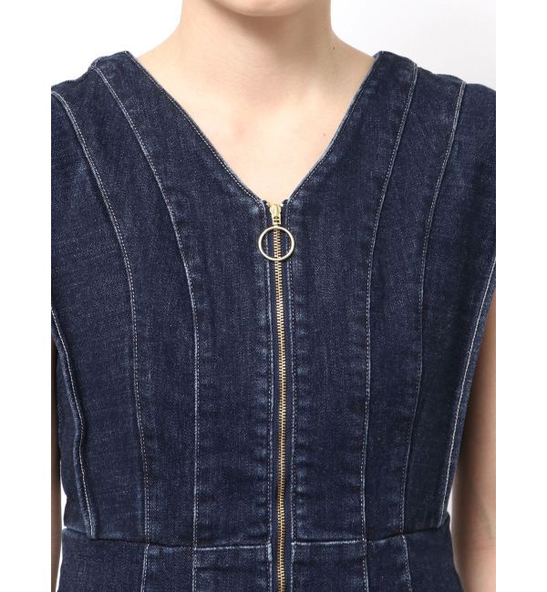 LAGUNAMOON「【Leeコラボ】フレアスリーブデニムワンピース」|ワンピース|