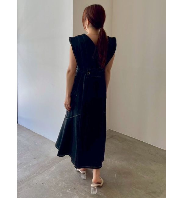 LAGUNAMOON「【Leeコラボ】フレアスリーブデニムワンピース」|ワンピース|