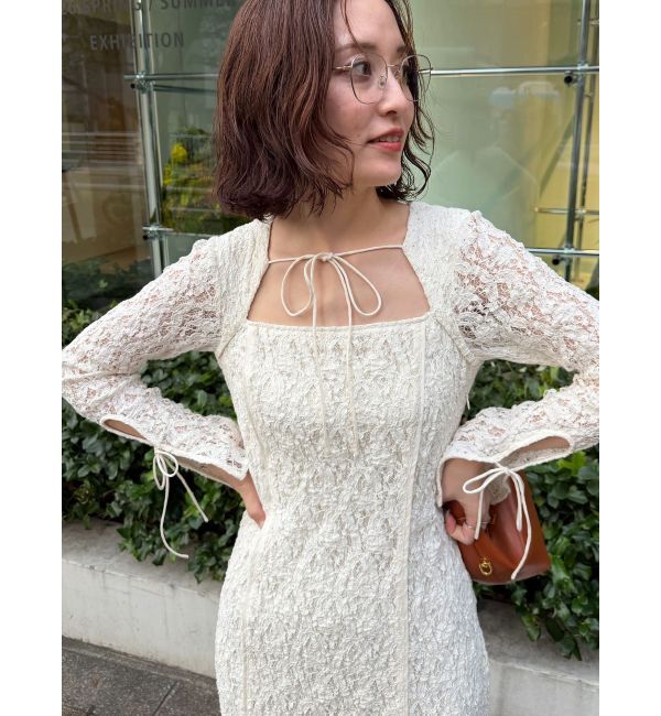 LAGUNAMOON「カットアウトデザインレースワンピース」|ワンピース|