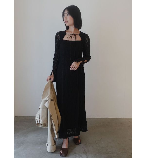 LAGUNAMOON「カットアウトデザインレースワンピース」|ワンピース|