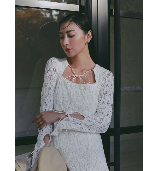 LAGUNAMOON「カットアウトデザインレースワンピース」|ワンピース|