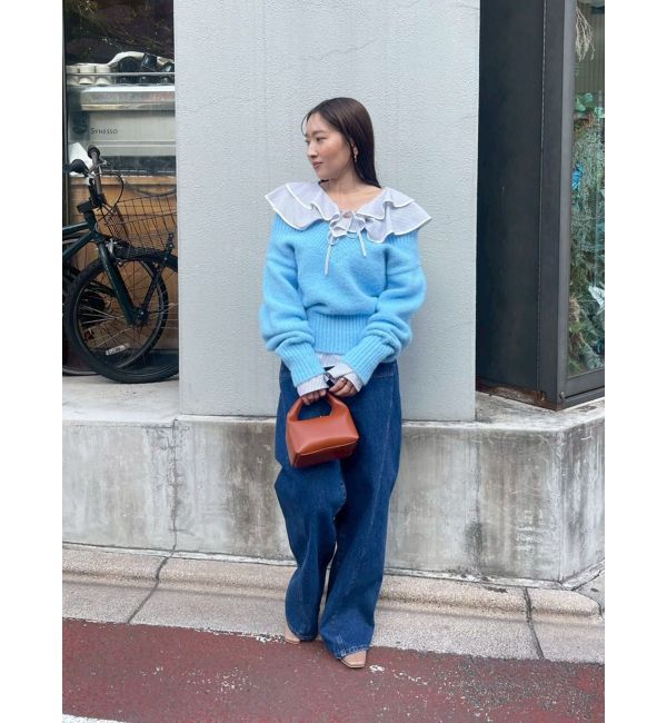 LAGUNAMOON「パッチポケットセミワイドデニムパンツ」|デニム|