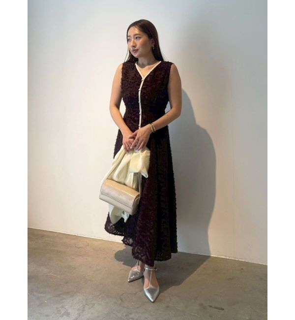 LAGUNAMOON「カットジャガードパイピングワンピース」|ワンピース|