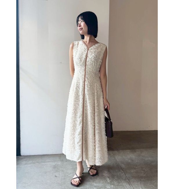 LAGUNAMOON「カットジャガードパイピングワンピース」|ワンピース|