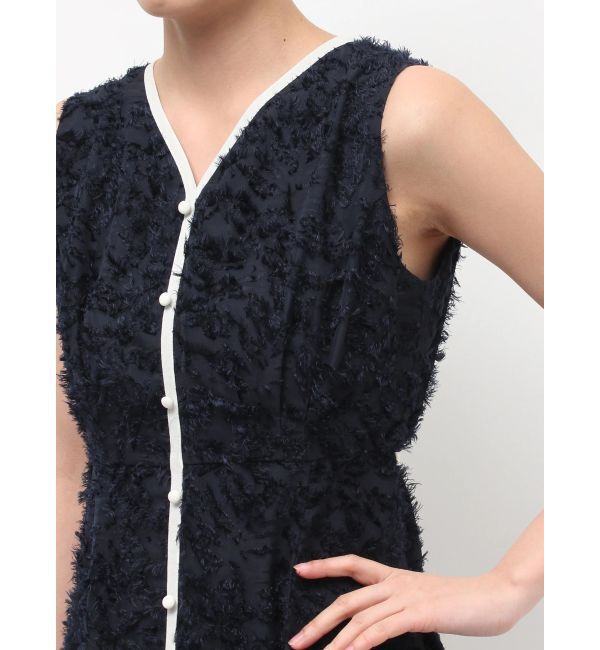 LAGUNAMOON「カットジャガードパイピングワンピース」|ワンピース|