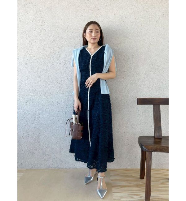 LAGUNAMOON「カットジャガードパイピングワンピース」|ワンピース|