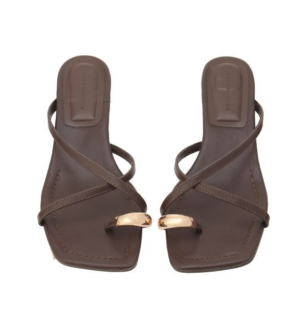 LAGUNAMOON「メタルリングストラップサンダル」|サンダル|