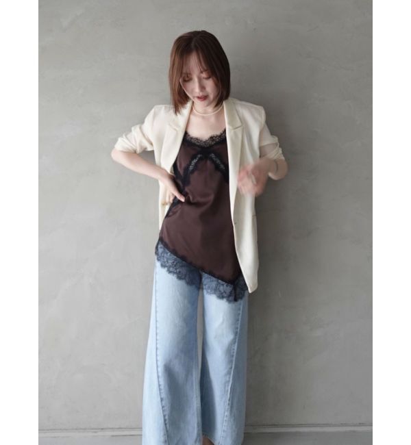 LAGUNAMOON「【Leeコラボ】セミワイドベルトデニムパンツ」|デニム|